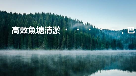 高效魚塘清淤，巴洛仕設(shè)備助力生態(tài)養(yǎng)殖